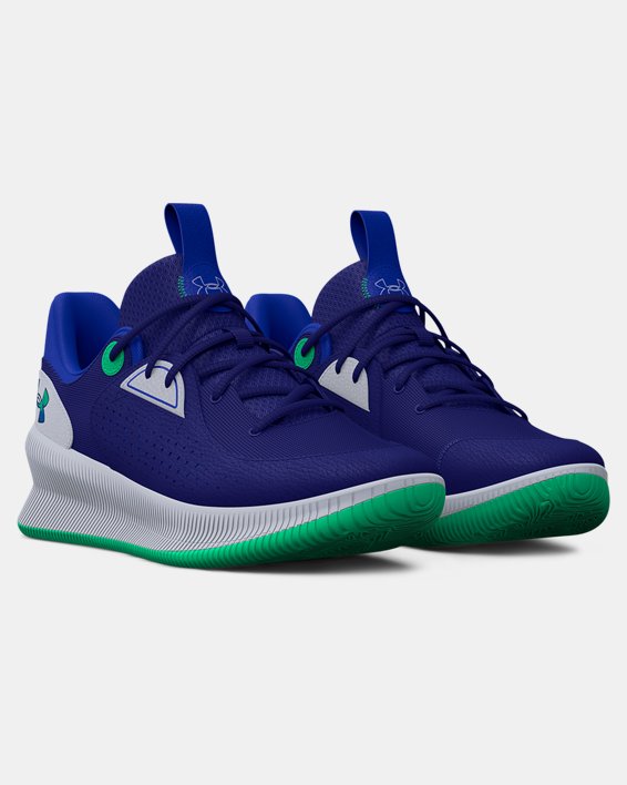 Unisex UA TWENTY47 Basketball Shoes, Blue, pdpMainDesktop image number 3